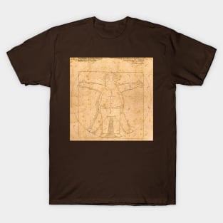 Burgers Painting Vitruvian Teddy T-Shirt